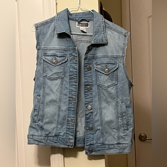 Route 66 Jackets & Blazers - Route 66 Light Blue Denim Vest